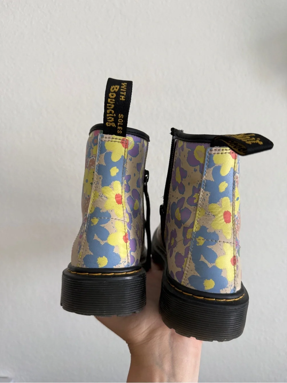 Girls floral doc martens
